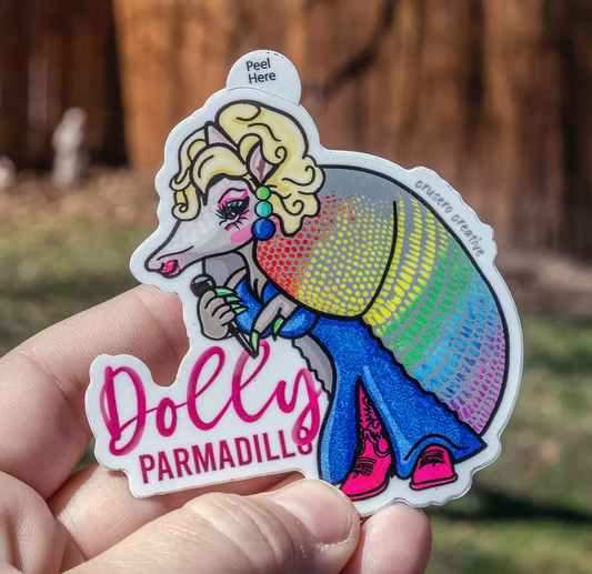 Dolly Parmadillo - Funny Pride Texas Sticker