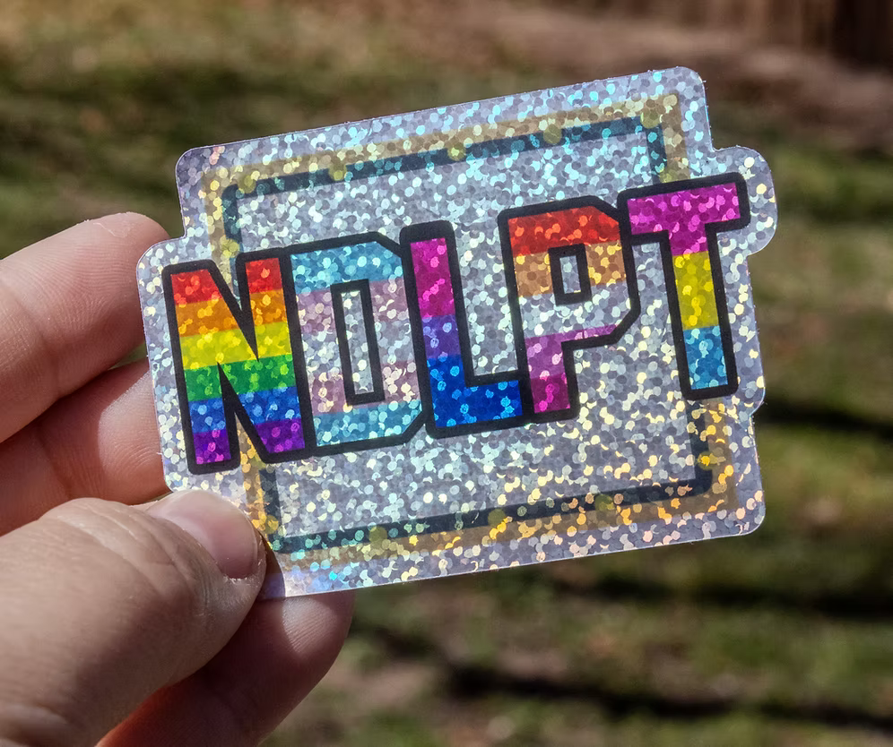 Glitter NDLPT Pride - Needlepoint Sticker