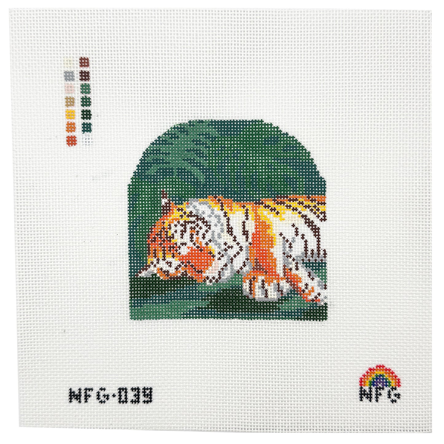 Sleeping Tiger Needlepoint Canvas