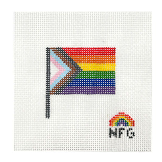Mini LGBTQ Pride Flag Needlepoint Canvas